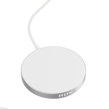 EFM Qi2 15W Wireless Charge Pad With Up To 15W Qi2 Certified Wireless Output - White